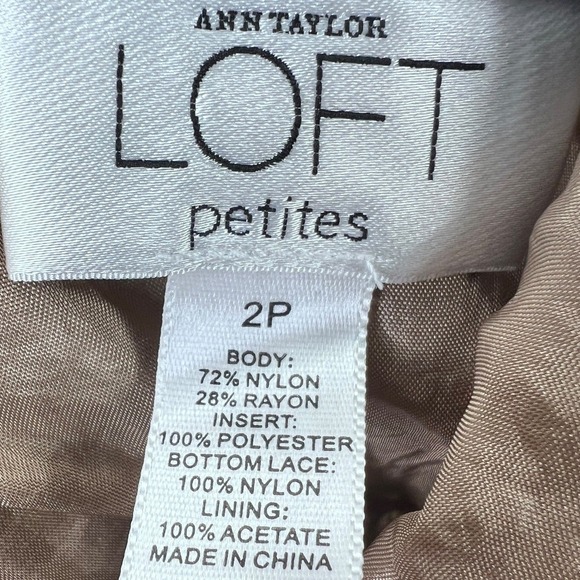 Ann Taylor LOFT Black Floral Lace A-Line Skirt 2P Paneled Eyelash Trim Romantic - Picture 2 of 9